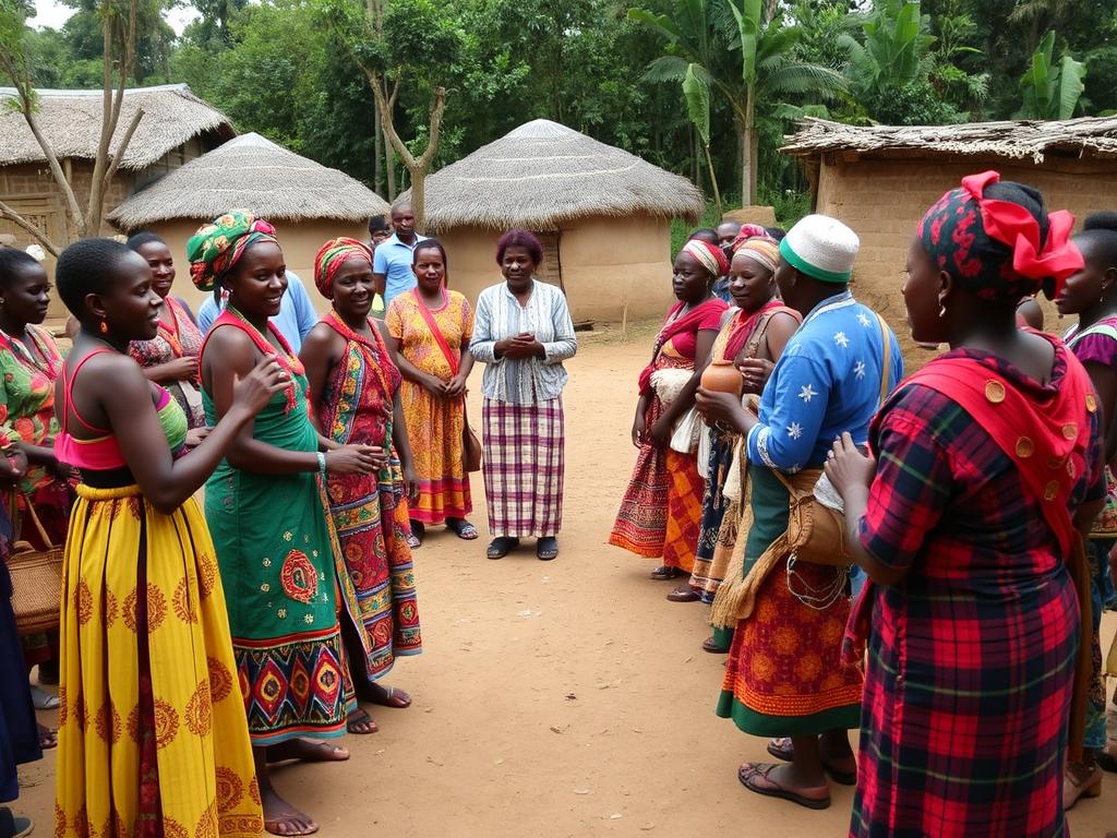 Cultural encounter with local community near Queen Elizabeth National Park