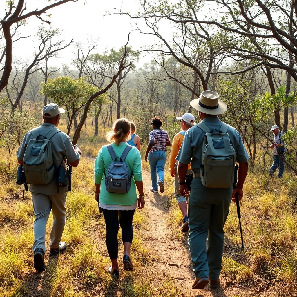 Guided nature walk in Lake Mburo National Park with wildlife viewing