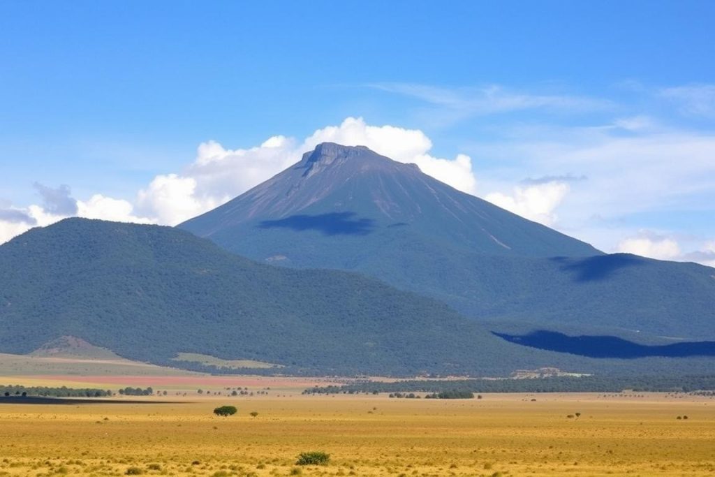 View of Mount Morungole rising above Kidepo Valley National Park View of Mount Morungole rising above Kidepo Valley National Park