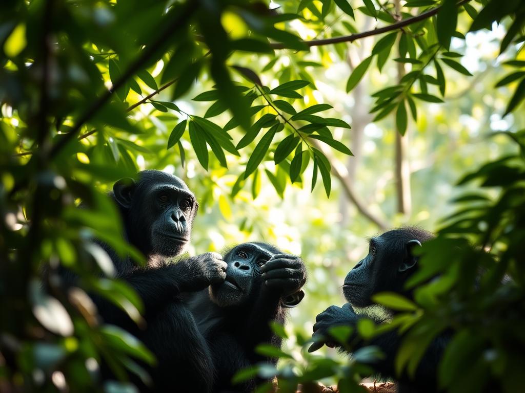 Chimpanzee tracking in Budongo Forest section of Murchison Falls Conservation Area